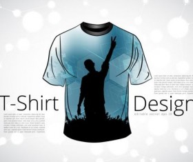 Retro T-shirt with background vector 06