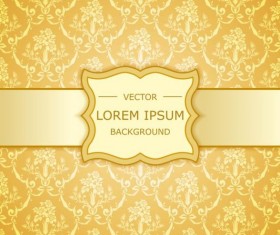 Retro golden luxury background vector set 01