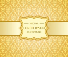 Retro golden luxury background vector set 02
