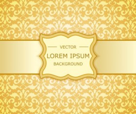 Retro golden luxury background vector set 03