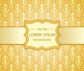 Retro golden luxury background vector set 04