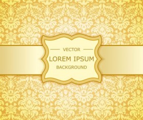 Retro golden luxury background vector set 05