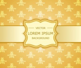 Retro golden luxury background vector set 07