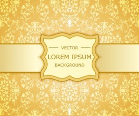 Retro golden luxury background vector set 08
