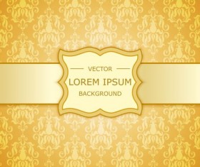 Retro golden luxury background vector set 10