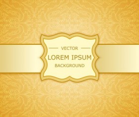 Retro golden luxury background vector set 11