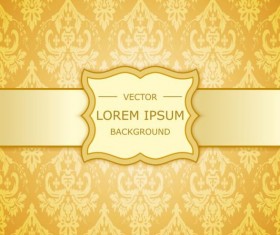Retro golden luxury background vector set 13