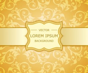 Retro golden luxury background vector set 15