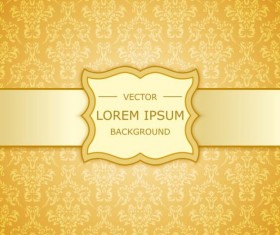 Retro golden luxury background vector set 16