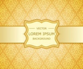 Retro golden luxury background vector set 17