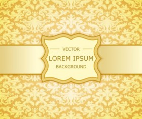 Retro golden luxury background vector set 18