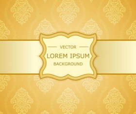 Retro golden luxury background vector set 19