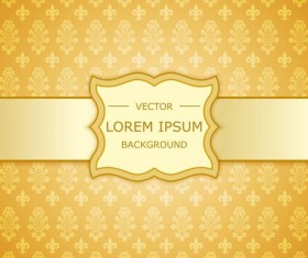 Retro golden luxury background vector set 21