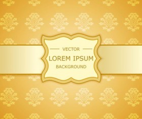 Retro golden luxury background vector set 22