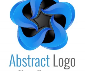 Round abstract logo design vector