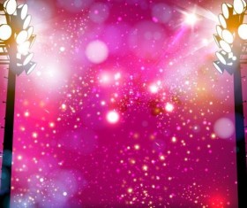 Searchlights with blurs background vector