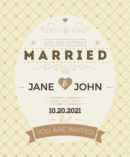 Set of wedding invitation cards template vector 09
