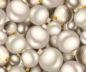 Shining christmas ball seamless pattern vector