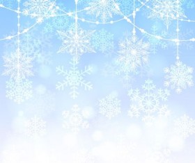 Shining snow background with christmas vector