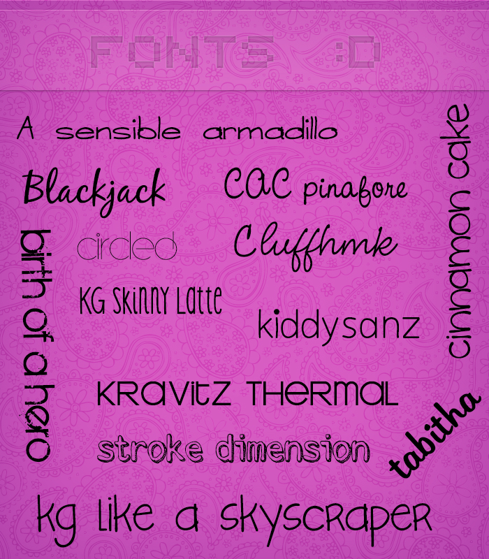 Small fine Fonts Pack