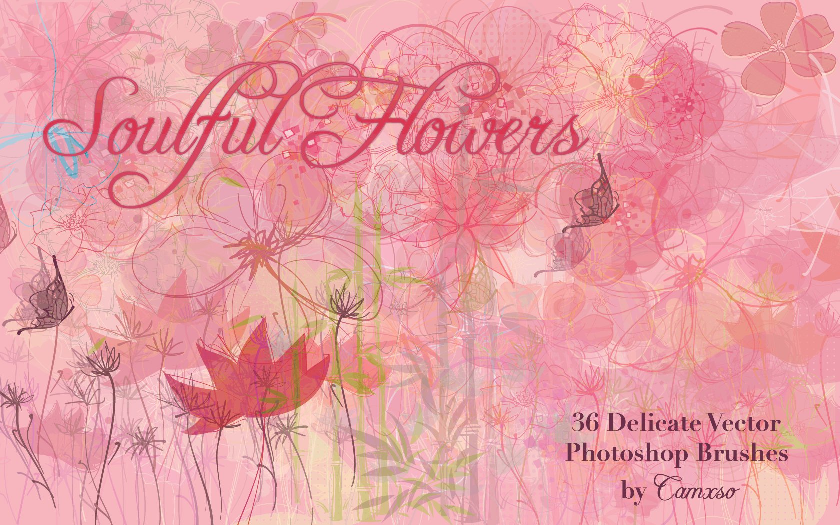 Soulful Flowers Photoshop Brushes