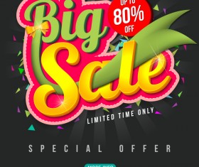 Special offer with big sale poset vector 03