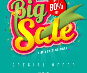 Special offer with big sale poset vector 05
