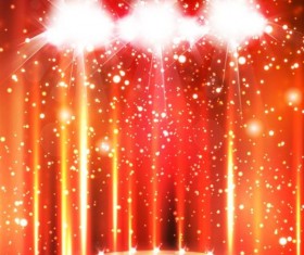 Spotlight light with red halation background vector