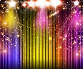 Spotlight with colored lines background vector