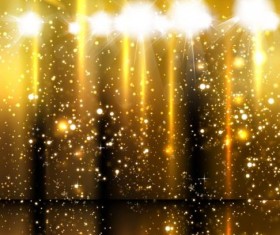 Spotlight with golden glow background vector