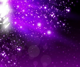 Spotlights on stage with purple background vector