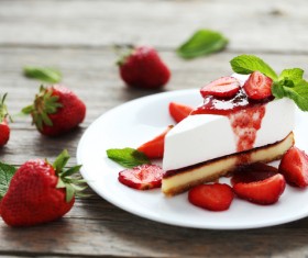 Strawberry Cheese cake Stock Photo