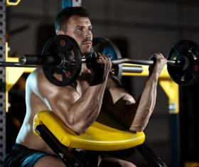 Strong male gym workout biceps HD picture