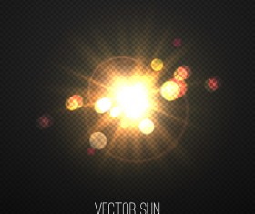 Sun light transparent illustration vector 01