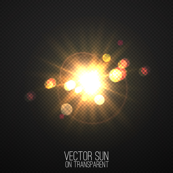 Sun light transparent illustration vector 01
