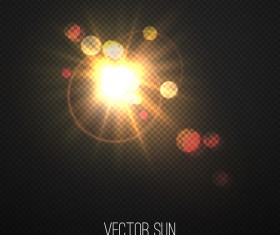 Sun light transparent illustration vector 02