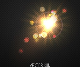 Sun light transparent illustration vector 03