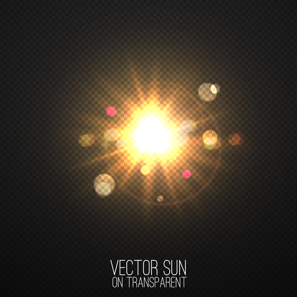 Sun light transparent illustration vector 06