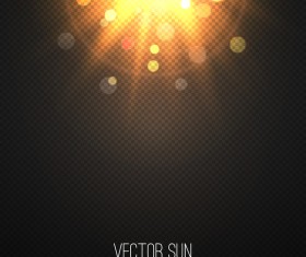 Sun light transparent illustration vector 07