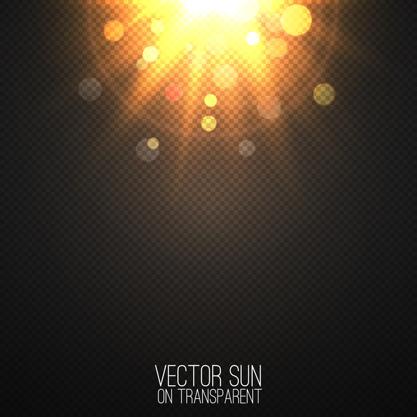 Sun light transparent illustration vector 07
