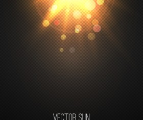 Sun light transparent illustration vector 08