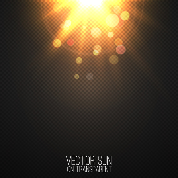 Sun light transparent illustration vector 08