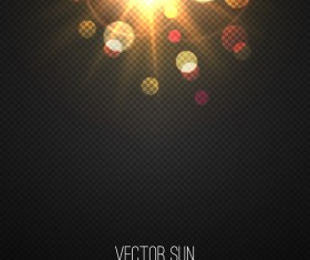 Sun light transparent illustration vector 09