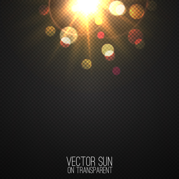 Sun light transparent illustration vector 09