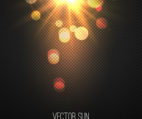 Sun light transparent illustration vector 10
