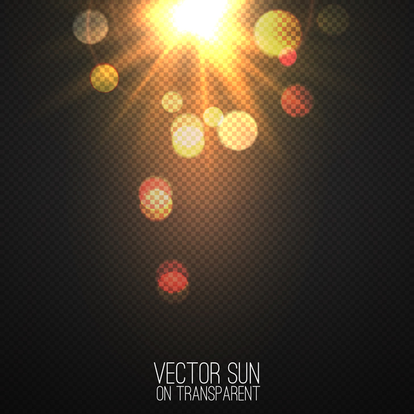 Sun light transparent illustration vector 10
