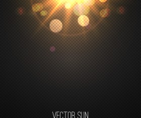 Sun light transparent illustration vector 11