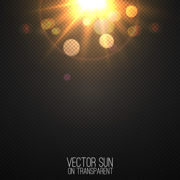 Sun light transparent illustration vector 11