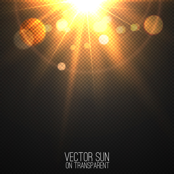 Sun light transparent illustration vector 12