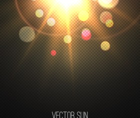 Sun light transparent illustration vector 13